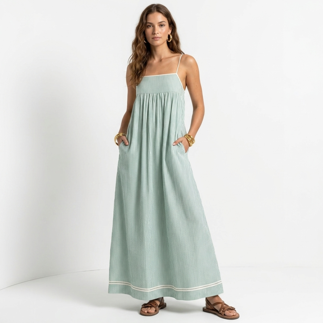 Izabela | Pruhované maxi šaty