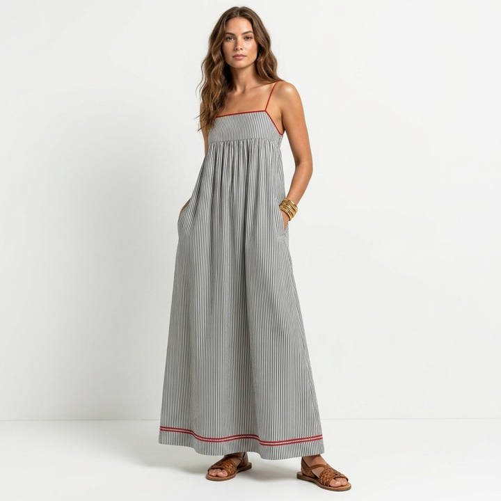 Izabela | Pruhované maxi šaty