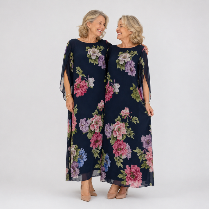 Eleonora | Maxi šaty Midnight Bloom
