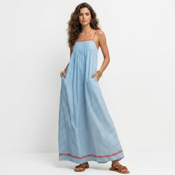 Izabela | Pruhované maxi šaty
