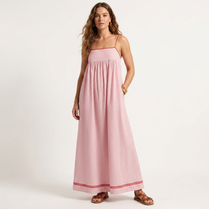 Izabela | Pruhované maxi šaty