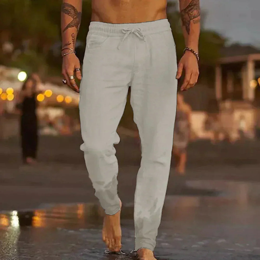 Mateo | Plážové lněné kalhoty